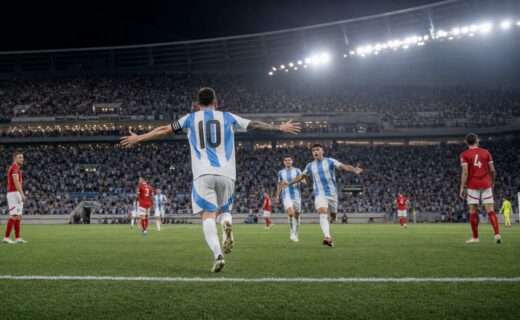 Argentinië viert een doelpunt tegen Oostenrijk tijdens het WK 2026