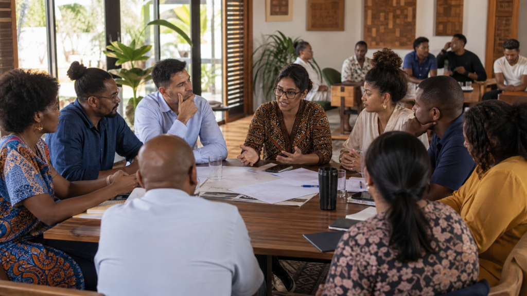 Surinaamse burgers bespreken leiderschap en nationale ontwikkeling